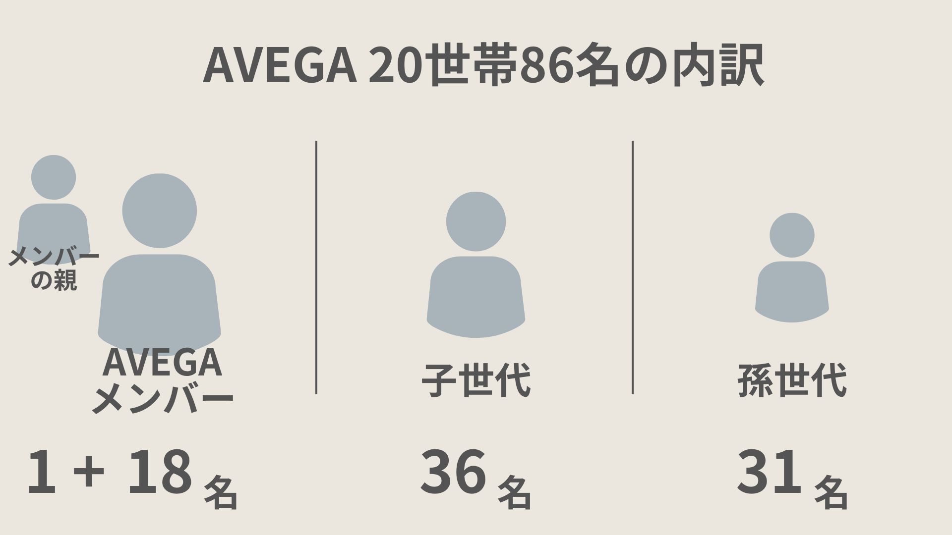 AVEGA20世帯86名の内訳